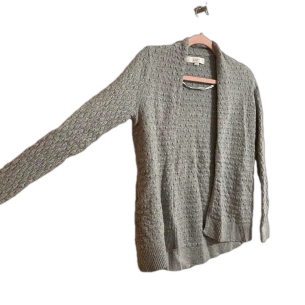 LOFT Gray Cardigan